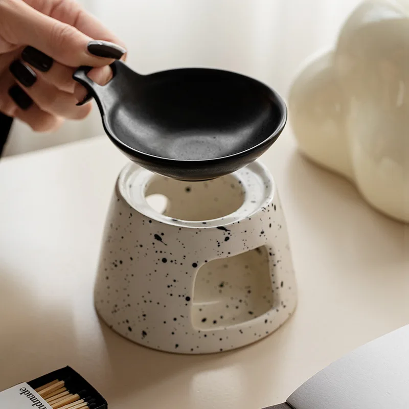Custom logo Nordic ceramic oil burner wax melting scented candle ceramic oil burner
