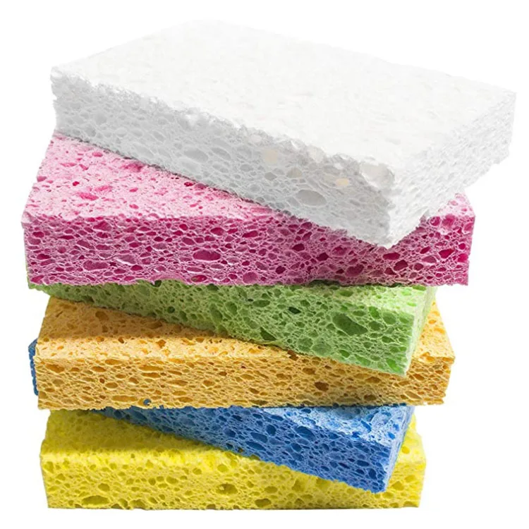 Amazon hot selling Cellulose Sponges Heavy Duty Scrub Kitchen Sponge