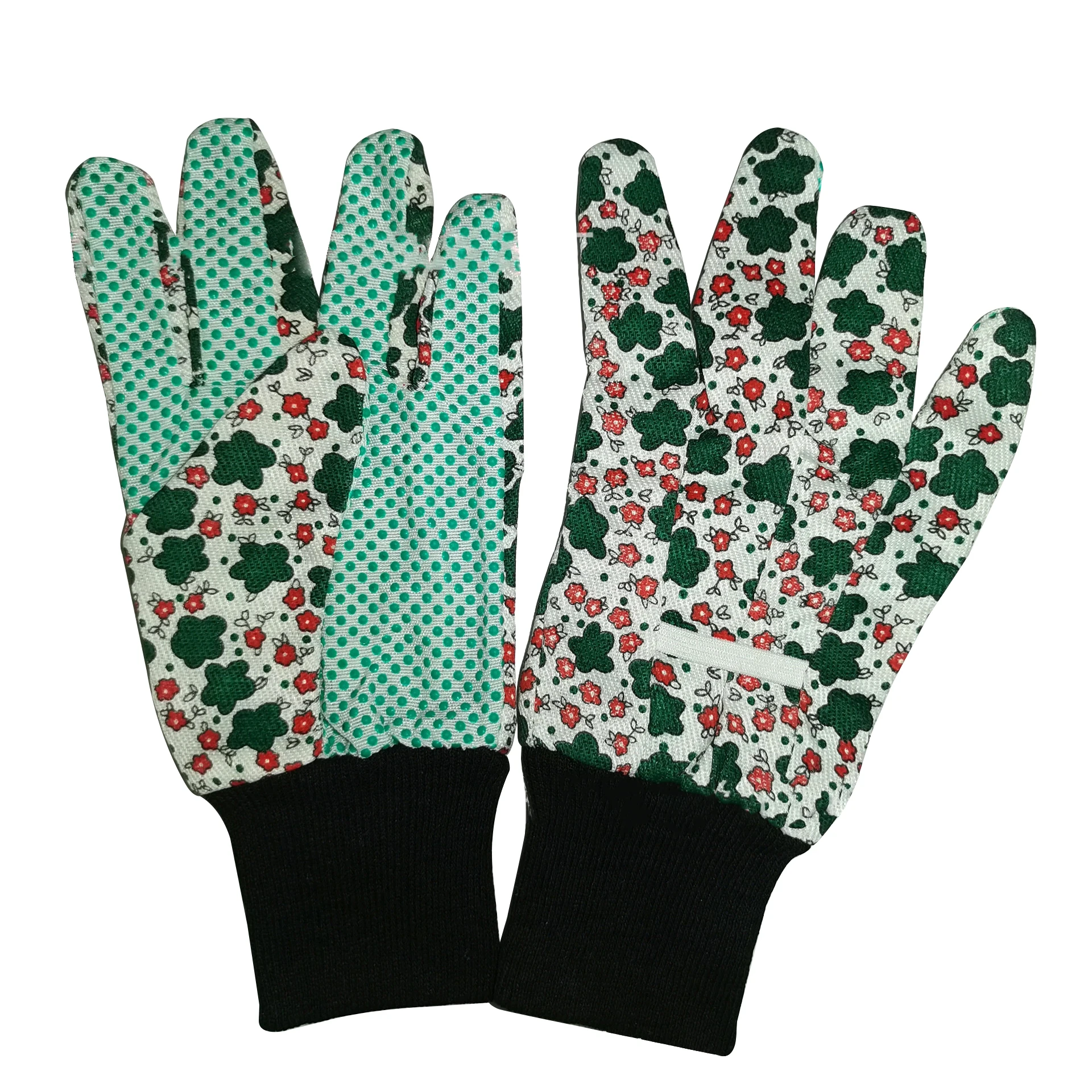 Wholesale PVC dot bead twill printing garden agricultural handling work protection garden gloves