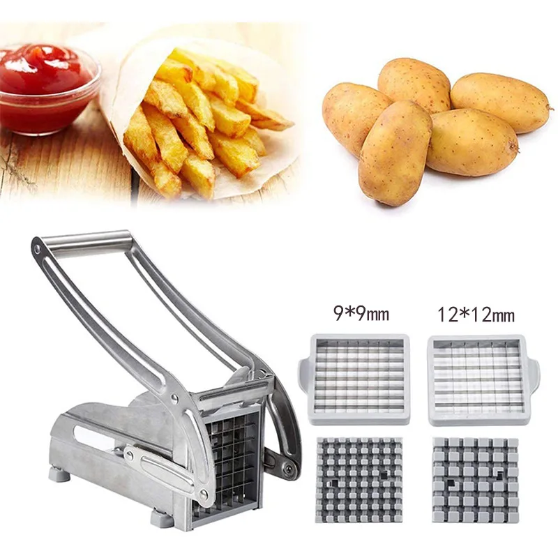 Hot Sale French Fries Slicer Potato Chips Maker Stainless Steel Manual Potato Cutter