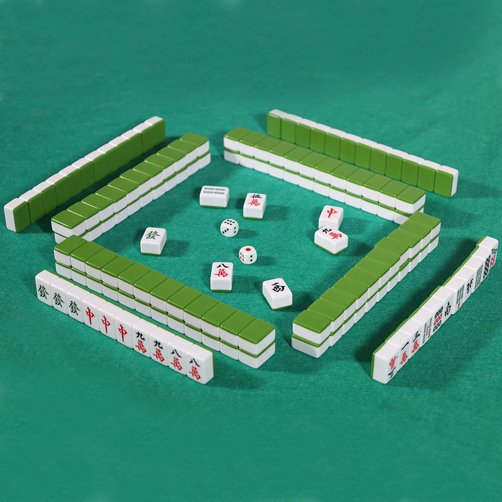 EASTOMMY ET-236001 Light-Weight Acrylic Tiles Brain Training Professional Chinese Mahjong Small and Exquisite Mah Jongg Game