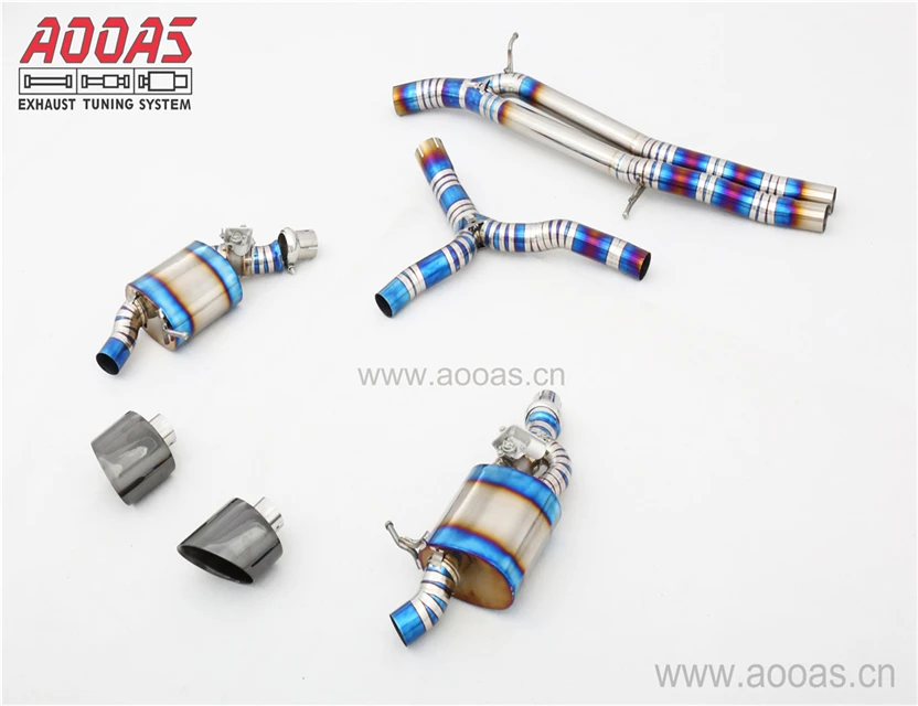 AOOAS Manufacture Titanium Exhaust Tuning Valvetronic Exhaust With RS4 Design For Audi B9 S4