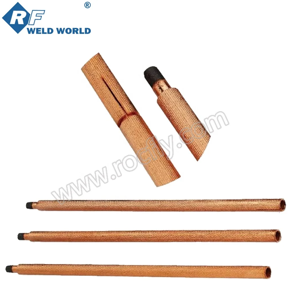 DC Copper Coated Jointed Arc Air Gouging Carbon Electrode Rod 10*430mm