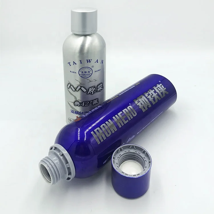 Алюминиевая бутылка водка упаковка бутылки для воды оптовая продажа низкая moq от малого до большого размера