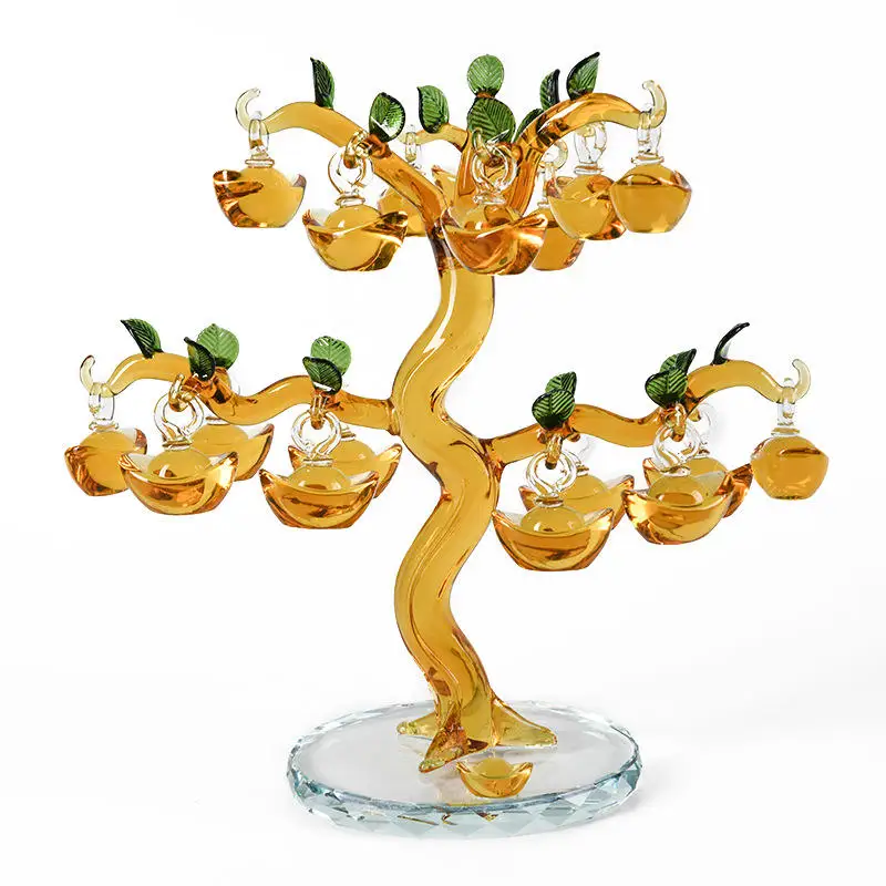 Crystal Ingot tree Cash tree living room TV cabinet decoration housewarming home furnishings christmas crystal crafts decoration
