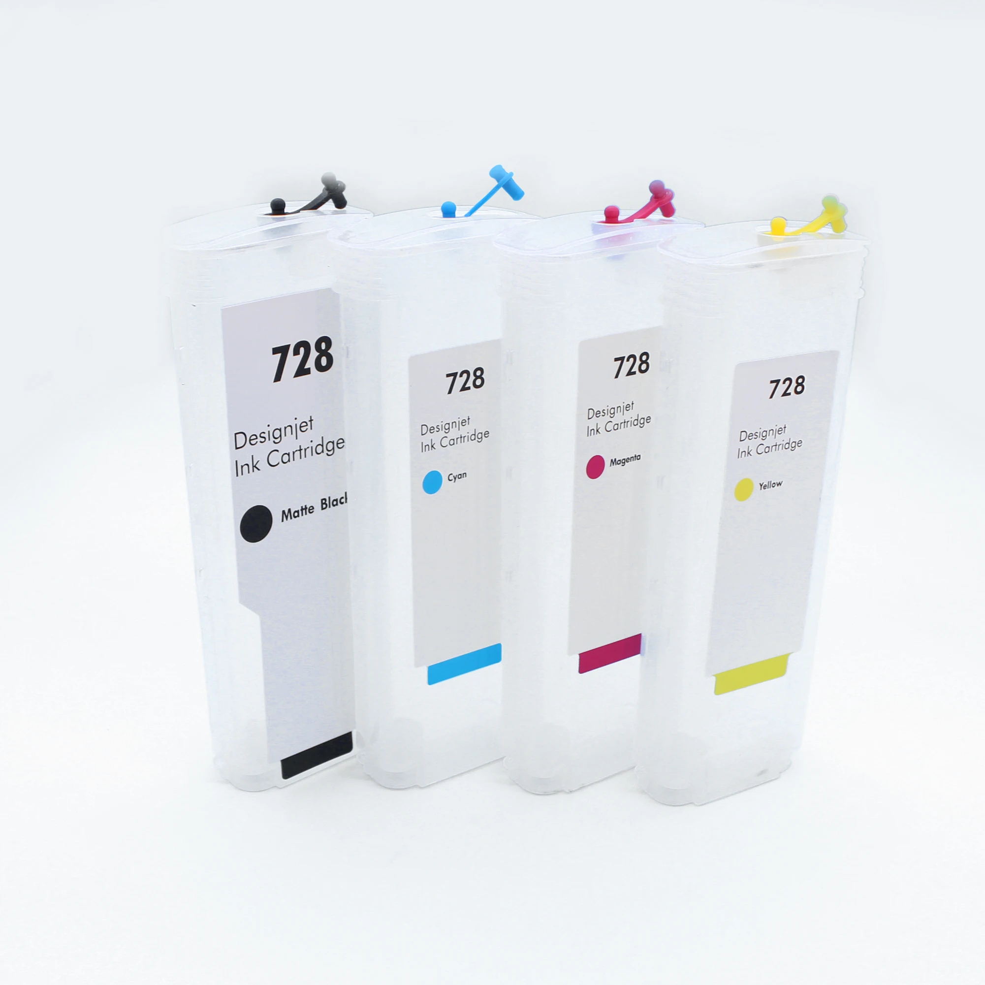 300ML 4 Colors Ink Cartridge for HP 728 Refillable Ink Cartridge With Chip for HP Designjet T730 T830