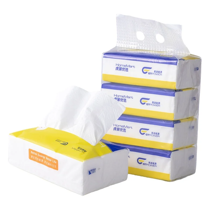 Soft Pack Tissue 100% virgin Wood Bamboo Pulp Facial Tissue Custom Logo 400 Sheets Tissue Paper