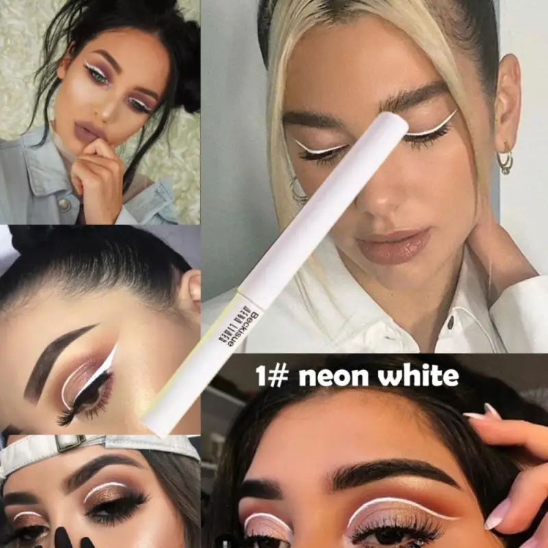 8 Colors Neon Eyeliner Pen UV Light Pastels Pastel-Black Light Glow Eye Makeup Waterproof Liquid Eyeliner Pencil Cosmetics TSLM1