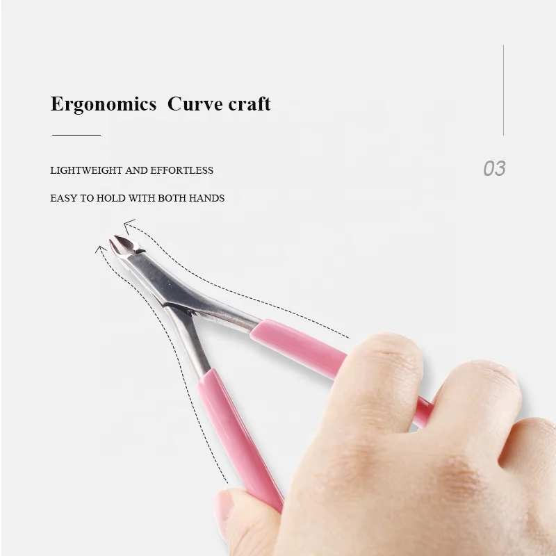 Lidan Professional Manicure Tools Stainless Steel Pink Handle Dead Skin Remover Cuticle Nail Clipper / Nail Nipper/Nail Cutter