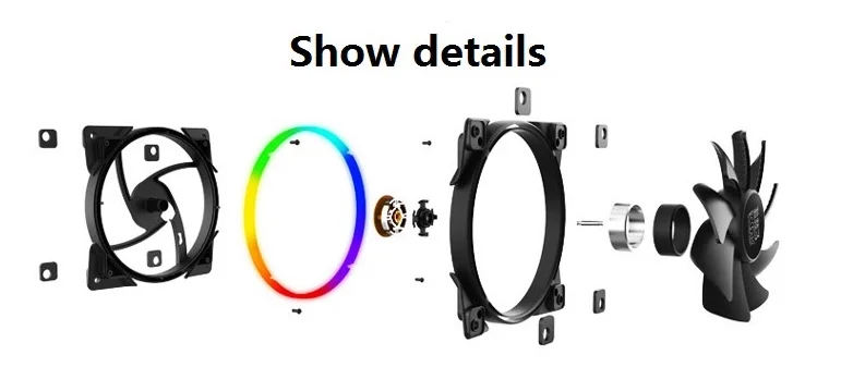 PCCOOLER rgb вентилятор 120 мм с контроллер вентилятора 5v 3pin Поддержка процессоров intel и AMD для игр