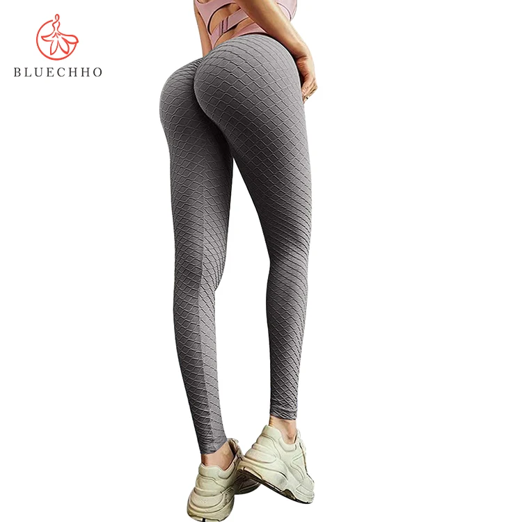 Womens workout athletic leggings yoga pants high waist v shape durable scrunch booty leggins