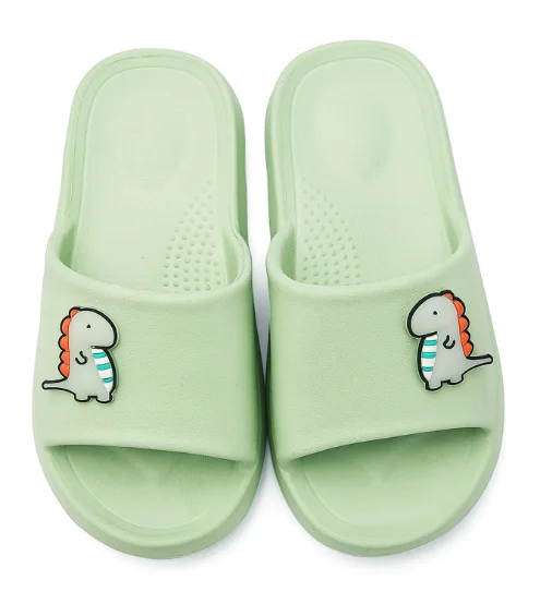 Детские летние тапочки, милые шлепанцы для дома с мультяшным рисунком, в ванную комнату, с мягкой вставкой и утечкой воды, для детей