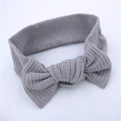 Cotton Ribbed Baby Headband Newborn Toddler Baby Girls Turban Headbands Neutral Hairband Baby Shower Gift Accessories
