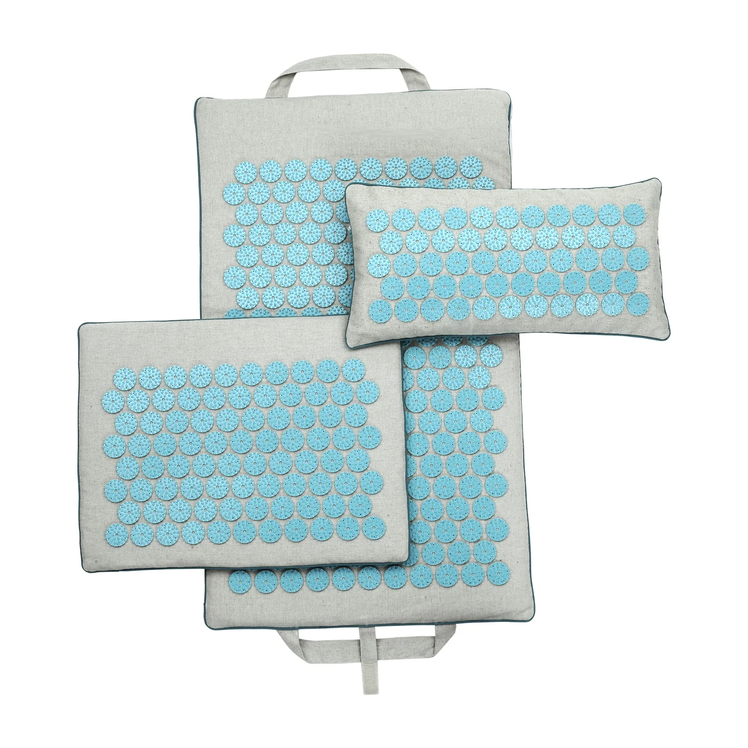 New Design Harbour Natural linen Ecofriendly Shakti spike Acupuncture Acupressure Mat and Pillow Set
