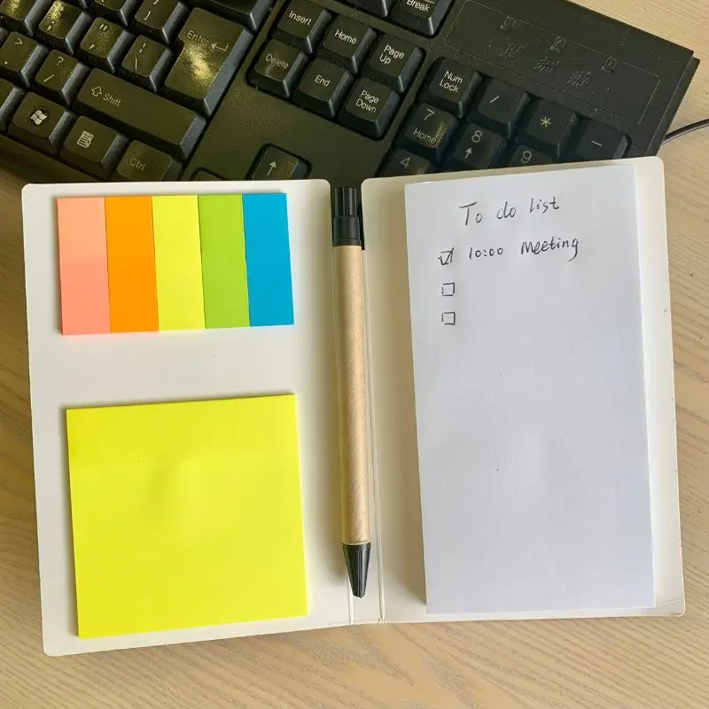 Cheap Custom mini notepad with pen,sticky note pad for Real Estate Promotional gifts