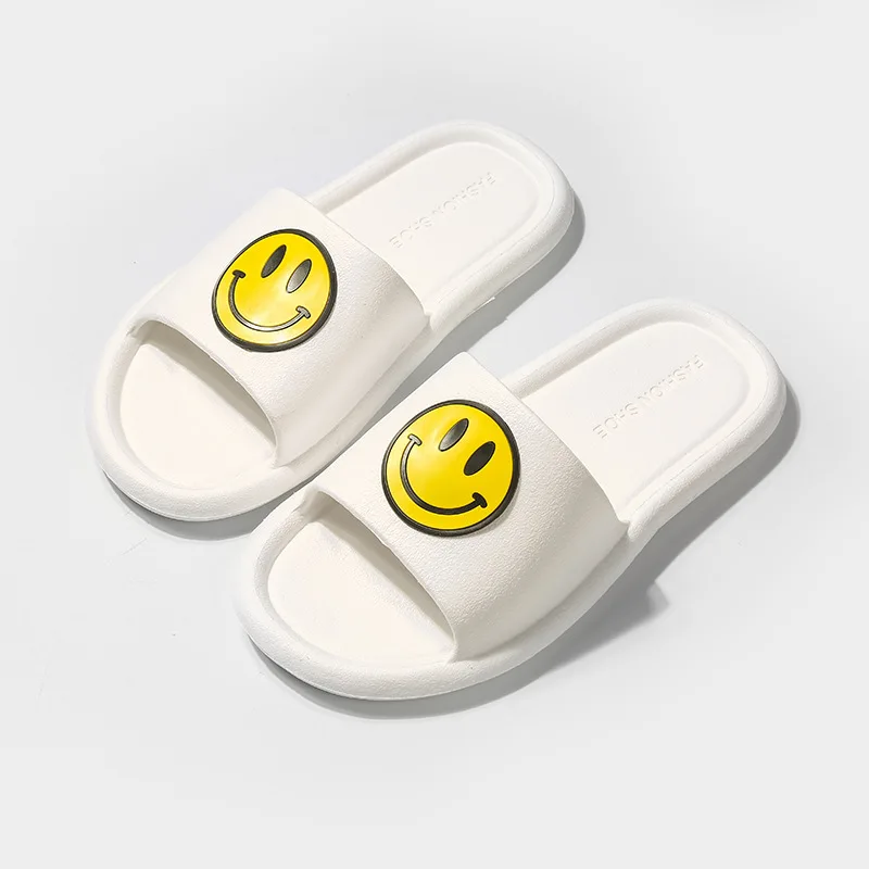 
2021 summer fashion EVA unisex large size smiley face slides slippers 