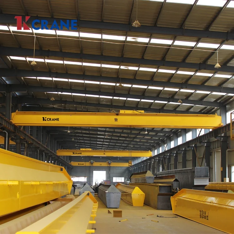 China top supplier 10ton single beam girder bridge crane with wireless remote control wire rope hoist overhead crane 5ton