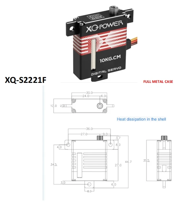 8.4V 0.09sec Metal Gear Digital Coreless 30KG High Torque Cyclic Servo For RC Helicopters