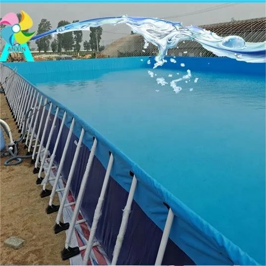 Hot sale whole set various sizes portable metal frame rectangular swimming pool