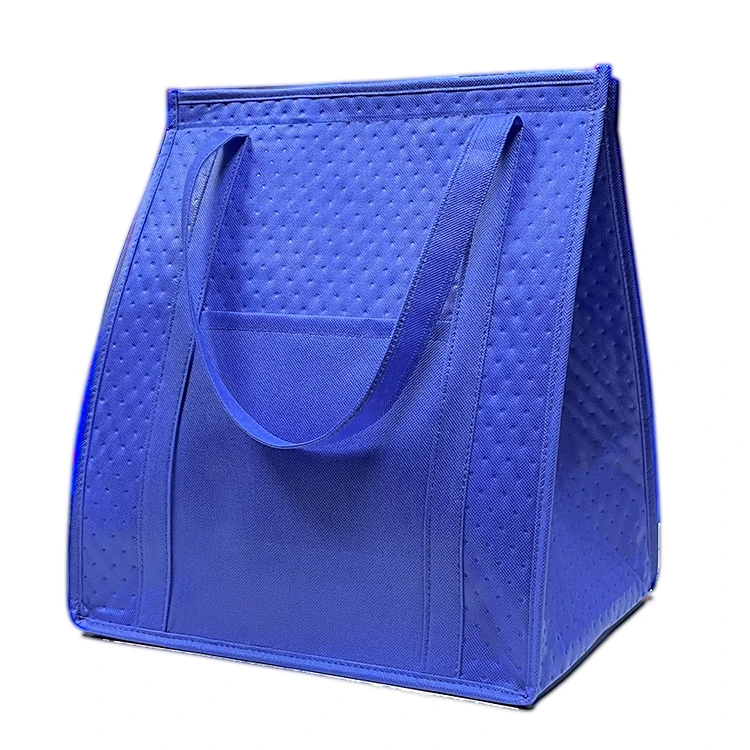 wholesale Recyclable eco friendly tote portable large waterproof delivery custom non woven thermal insulated lunch cooler bags