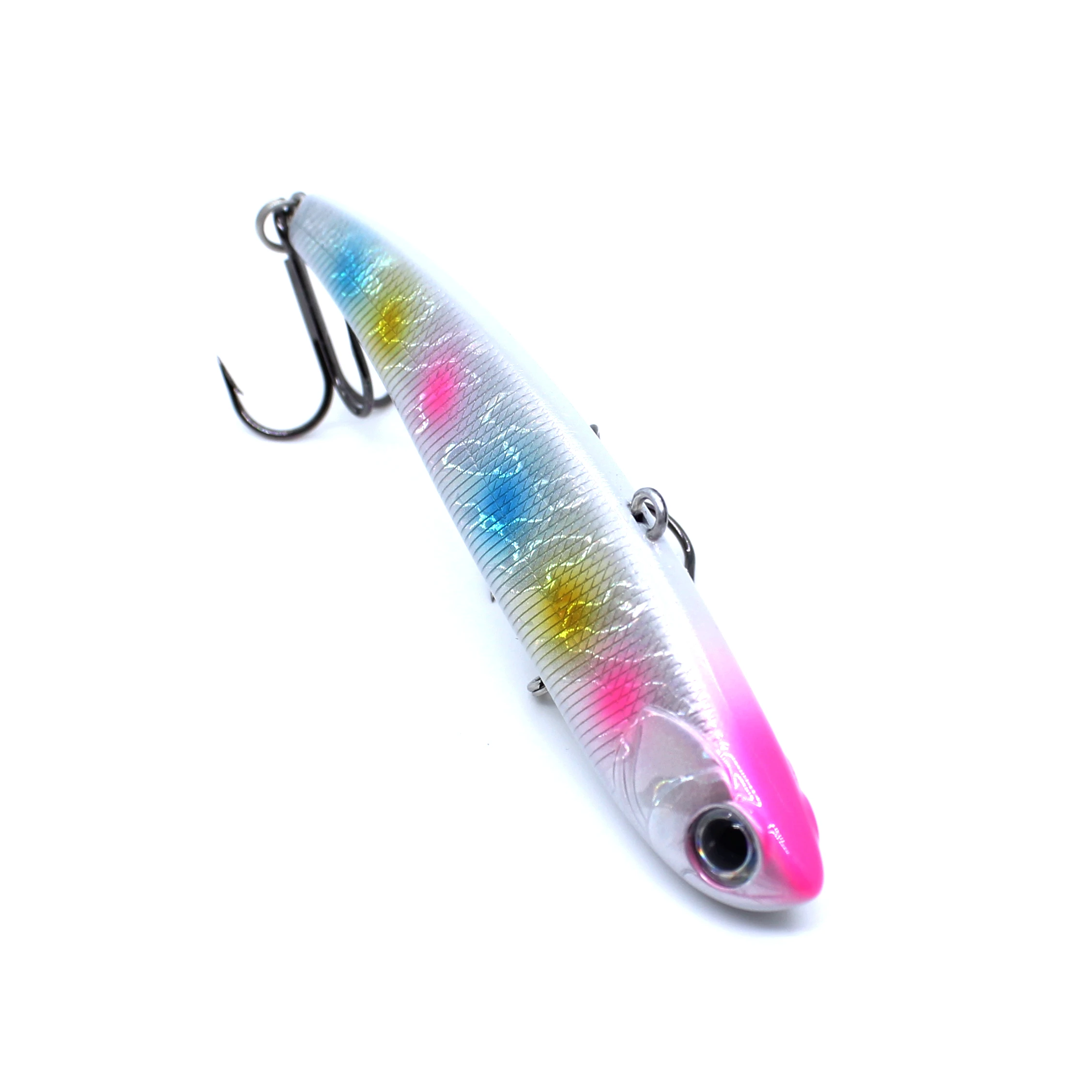 Stocked Sinking VIB Lure 90mm 29g Hard Bait Ice Fishing Vibration Lure VMC Hook Fluorescent UV Glowing