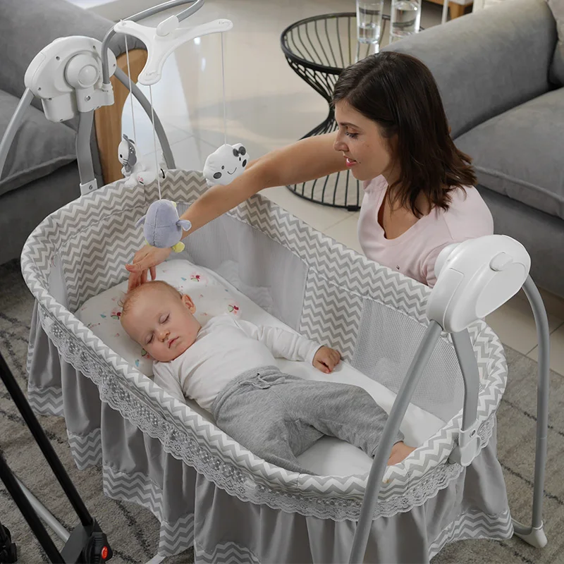 New born baby bed electric crib automatic swing cradle baby crib cot