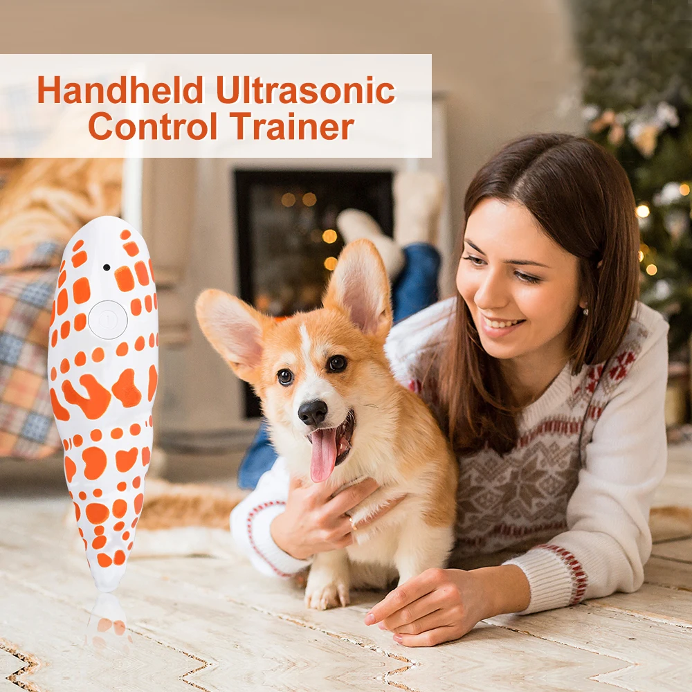 2024 Rechargeable Dog Barking Deterrent Devices Ultrasonic Stop Dog Bark 25KHZ Frequency 16.4 Ft Range