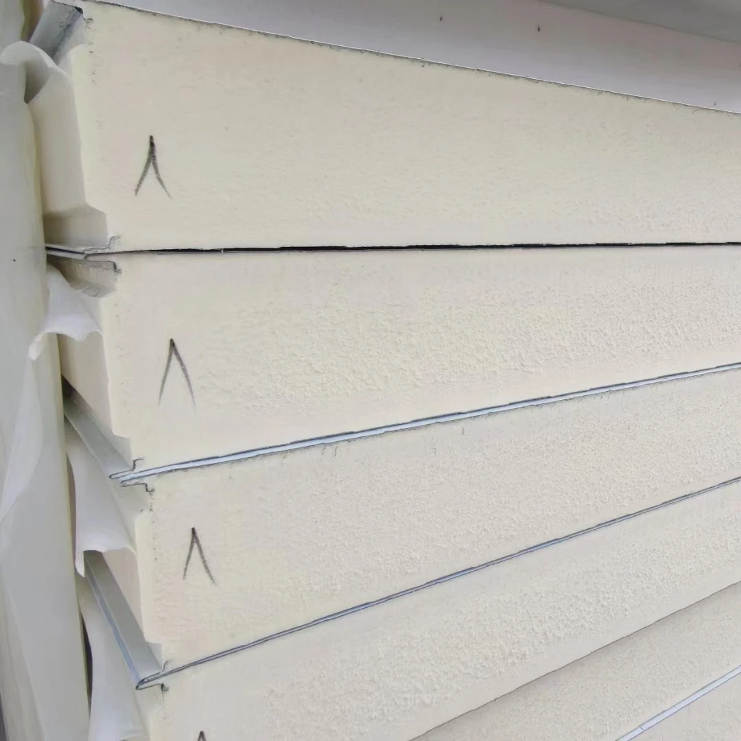 CE certified polyurethane sandwich insulation board 50-200mm suitable for steel structure building exterior wall