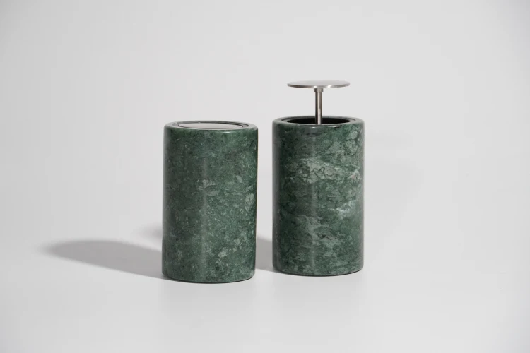
Wholesale Decorative Green Marble Toothpick Holder Novelty Automatic Toothpick Dispenser Storage Box 