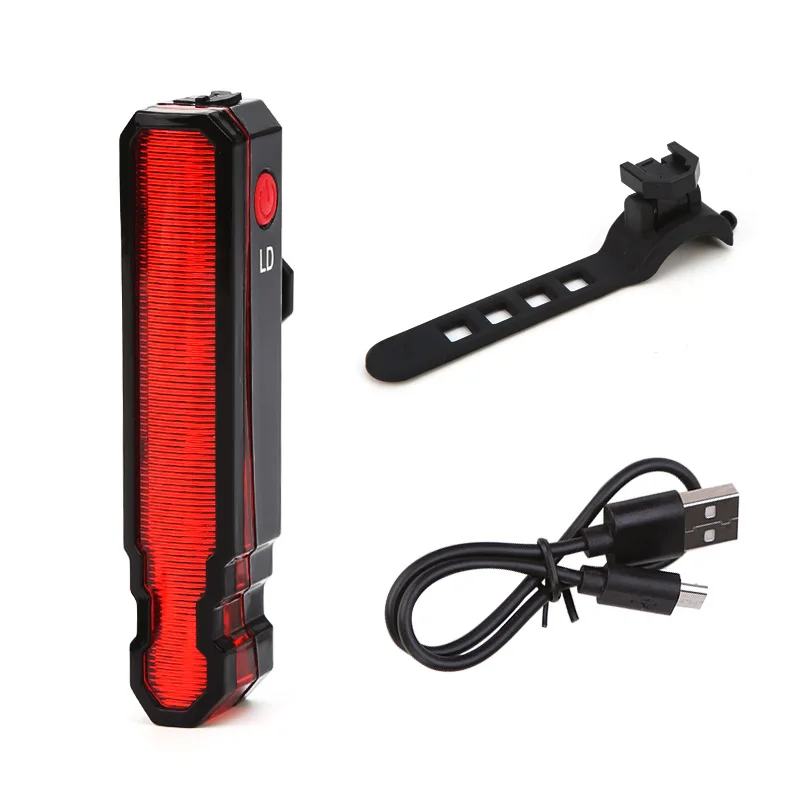 Folding Laser Bike Light Front Rear Safety Warning Bicycle Light USB Rechargeable Bike Tail Rear Light Waterproof Cycling Lamp