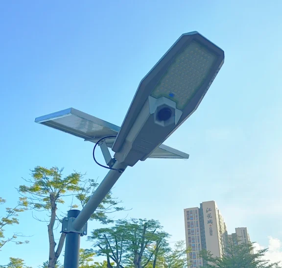 600W LED street lamp solar light IP65 AL sensor without arm pole 6500K SMD5050 high lumen 3000LM