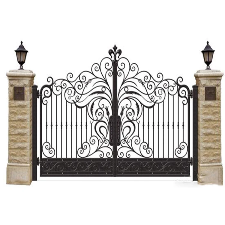iron fancy gate boundary wall gate design