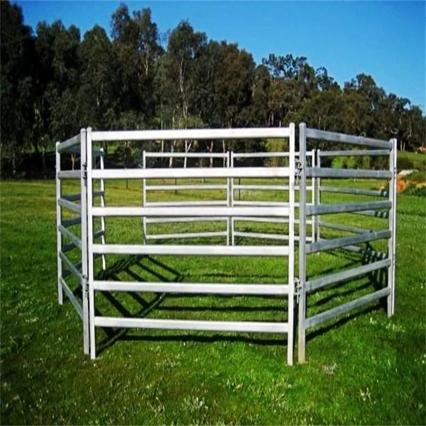 Best Factory Price Galvanized Cattle Fence for 12 ft Portable Heavy Duty Galvanized Metal Round Pen Cattle Yard Filed Fence