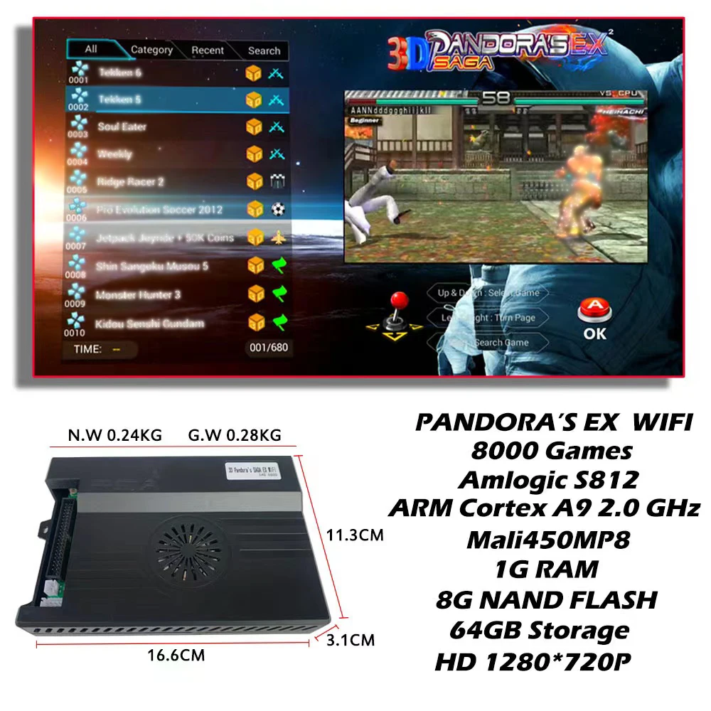 Оптовая продажа Pandora DX Special 11000 в 1 аркадная печатная плата игровая