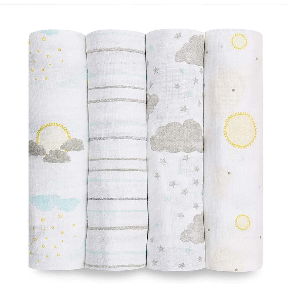 Swaddle Blanket, Muslin Blankets for Girls & Boys, Baby Receiving Swaddles, Ideal Newborn