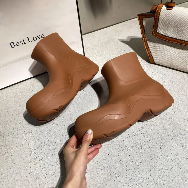 Дизайнерские фирменные стельки Sepatu из натуральной кожи для использования на открытом воздухе ботильоны Роскошные водонепроницаемые резиновые
