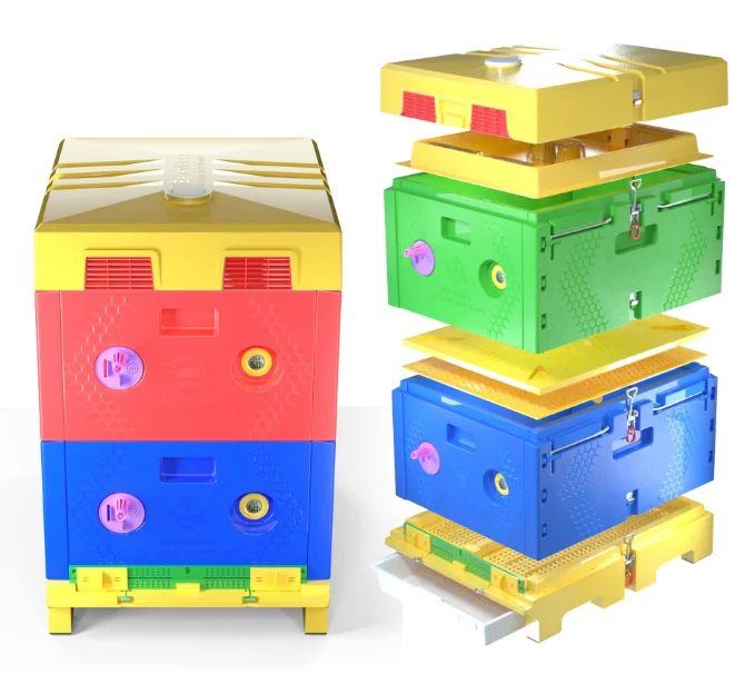 beekeeping equipment multi function plastic  langstroth beehive style bee box use for plastic bee hive box