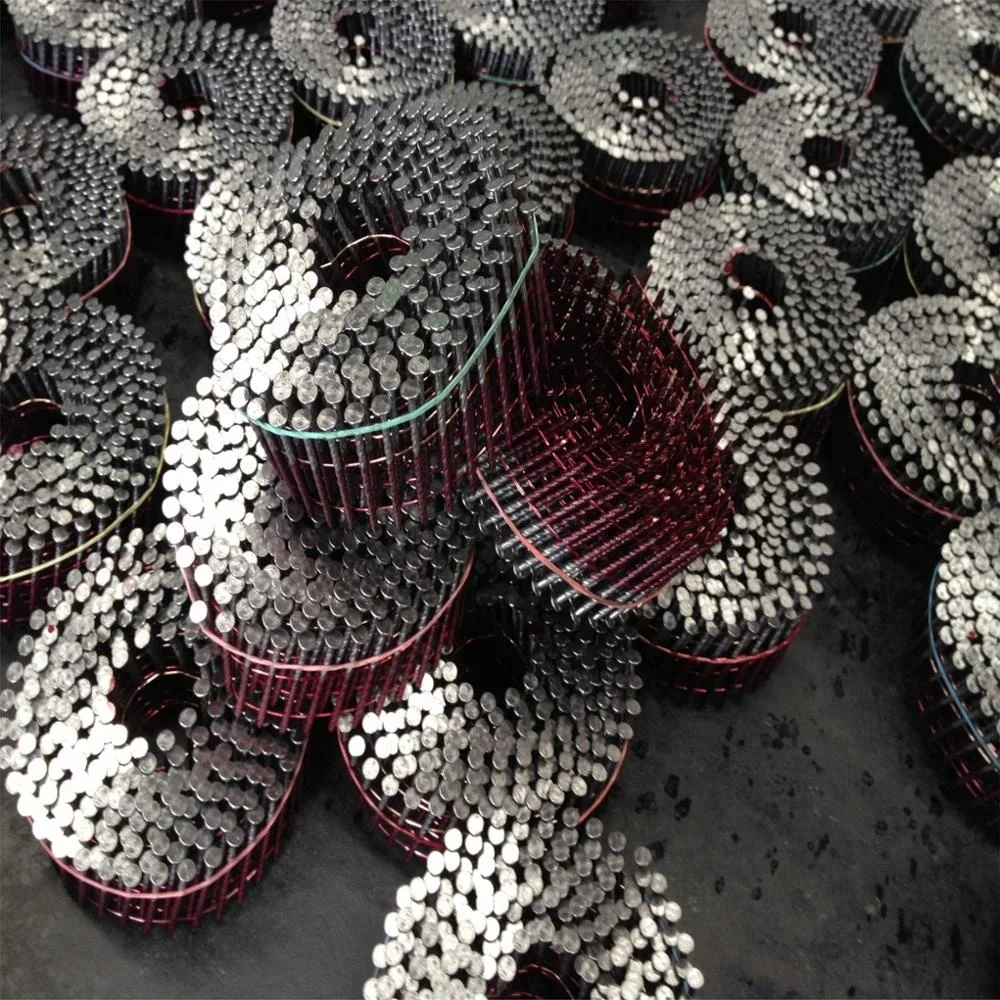 2500pcs/roll twisted/ring/smooth wire coil nails used by pallet chief nailer pallet machine