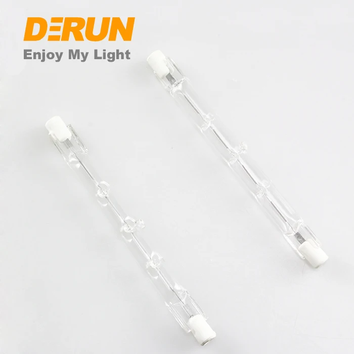 Hot Sales J78 J118 J189 Heater Tube 220V 100W 120W 150W 160W 300W 400W 500W 1000W R7S Quartz Tungsten Halogen Lamps , HAL-R7S