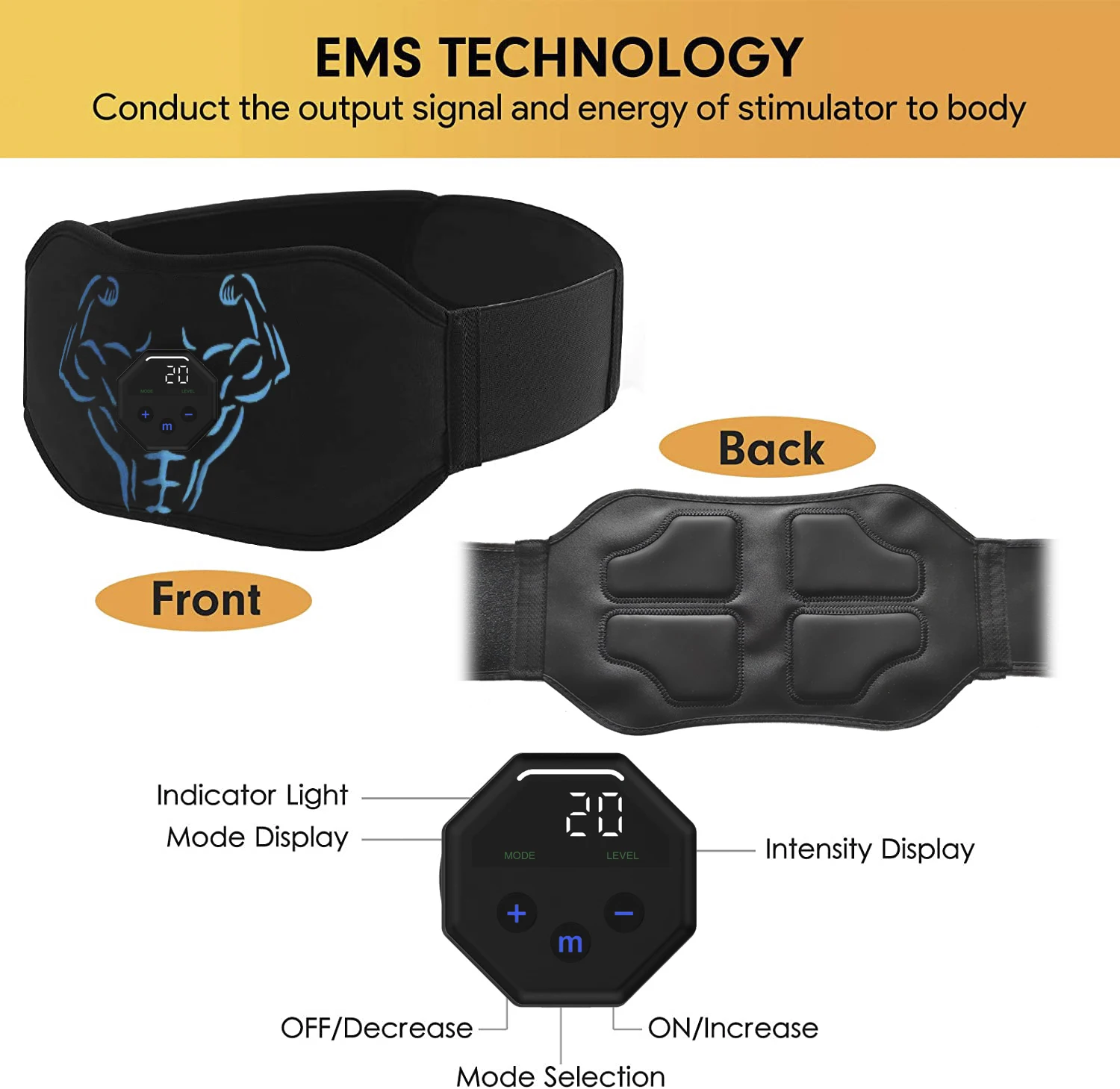 Best Seller Products 2024 Waist Trainer Abs Belt Wireless Abdominal Exercise Ab Machine Abs Muscle Stimulator