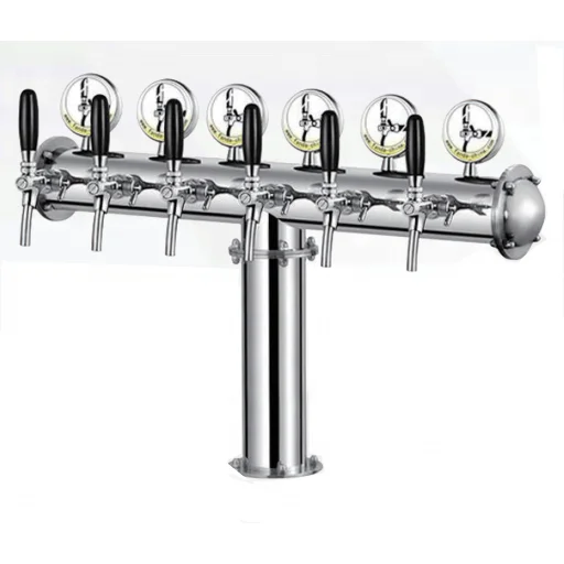 Commercial bar equipment Polished Stainless Steel 4 Product Draft Beer Kegerator T Tower