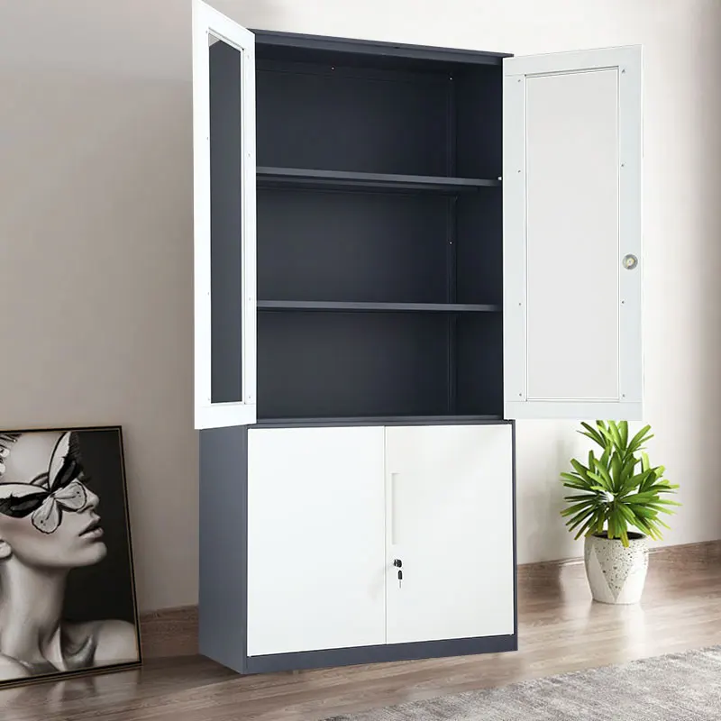 Luoyang Fenglong file cabinet Hospital Metal Instrument Storage wardrobe cupboard 2 drawers steel wardrobe