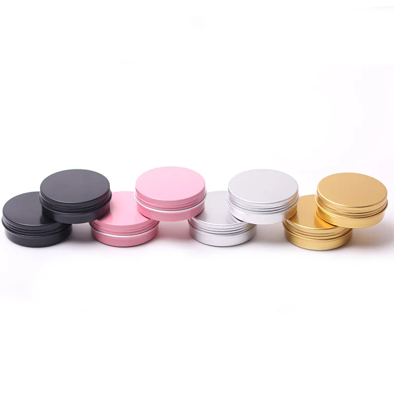 Custom Logo Aluminum Jar Cosmetic Packaging Travel Soap Container Round Box Aluminum Cans