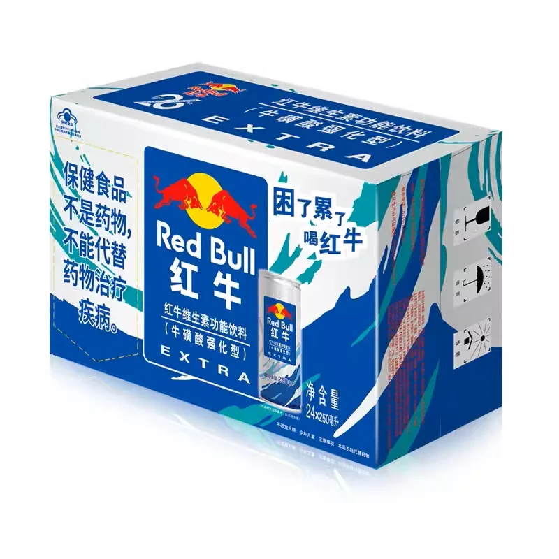 Wholesale 250ml 24cans blue packing redbul factory price taurine original beverages energy drink