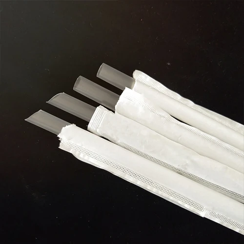 200*6mm Flexography custom Juice cocktail Christmas party Individually Wrapped plastic Clear Drinking disposable PP straws