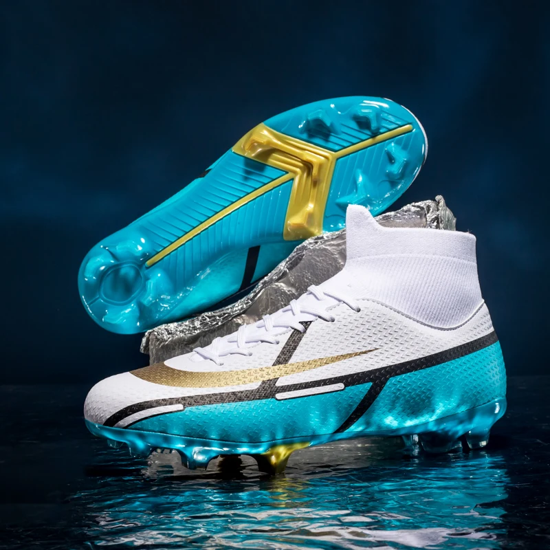 Custom HG Sport Indoor Soccer Shoes Men Professional Zapatillas De Futbol TPU Rubber Insole Football Boots Cleats Winter Summer