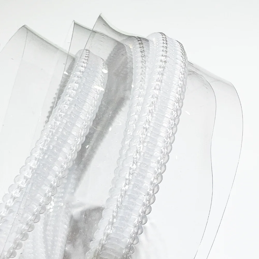 High End Waterproof Translucent Zipper Pvc Zip Long Chain Transparent Pvc Nylon Zipper For Bag Garment