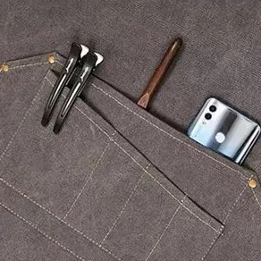 Leather strap cotton kitchen apron customization salon pattern  aprons