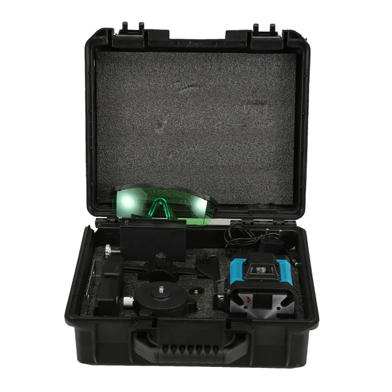 Cordless Laser Level Industrial Grade 4d 16 Lines Green 360 Degrees Auto Self-Leveling Laser Level Rotary Cross Measure