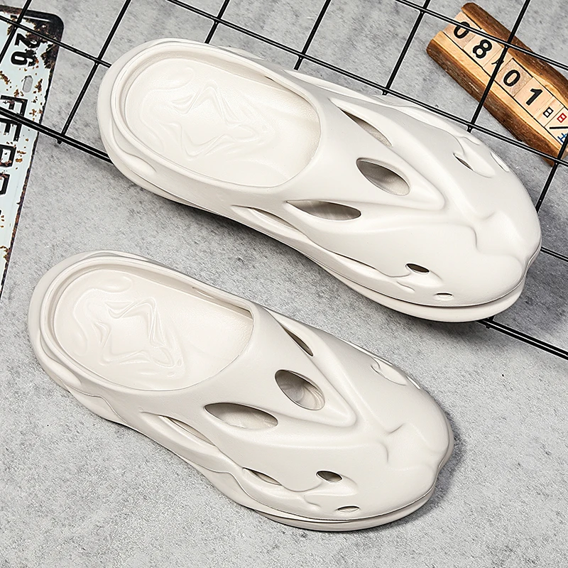 Unique Designer Party Outdoor Beach White Clogs Shoes For Men Cloggs Breathebles Garden Shoes Men Foam Runner Brown